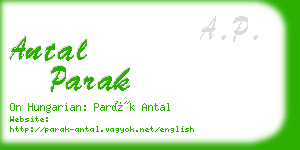 antal parak business card